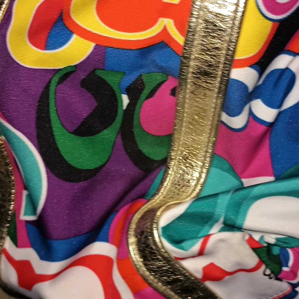 Vintage Coach Colorful Handbag - Picture 6 of 9
